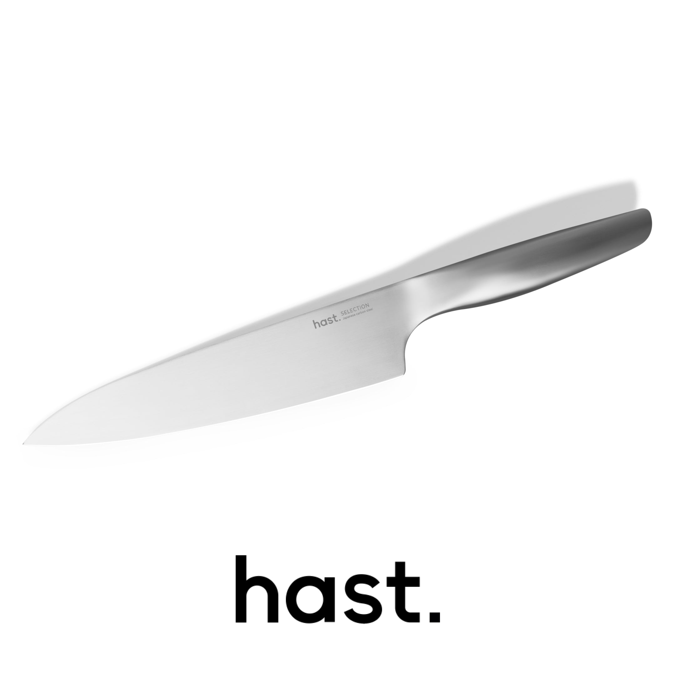 Hast Selection 8-inch Japanese carbon steel chef knife: modern design with ergonomic handle
