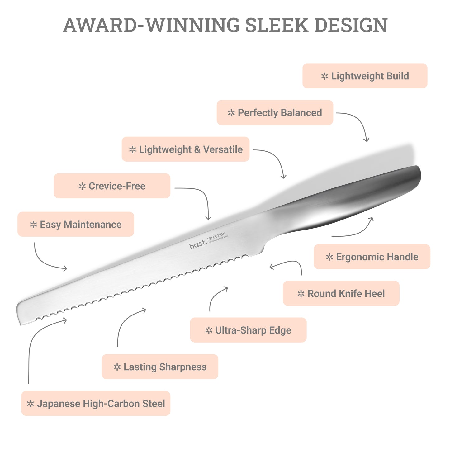 Hast Selection Series Design Bread Knife