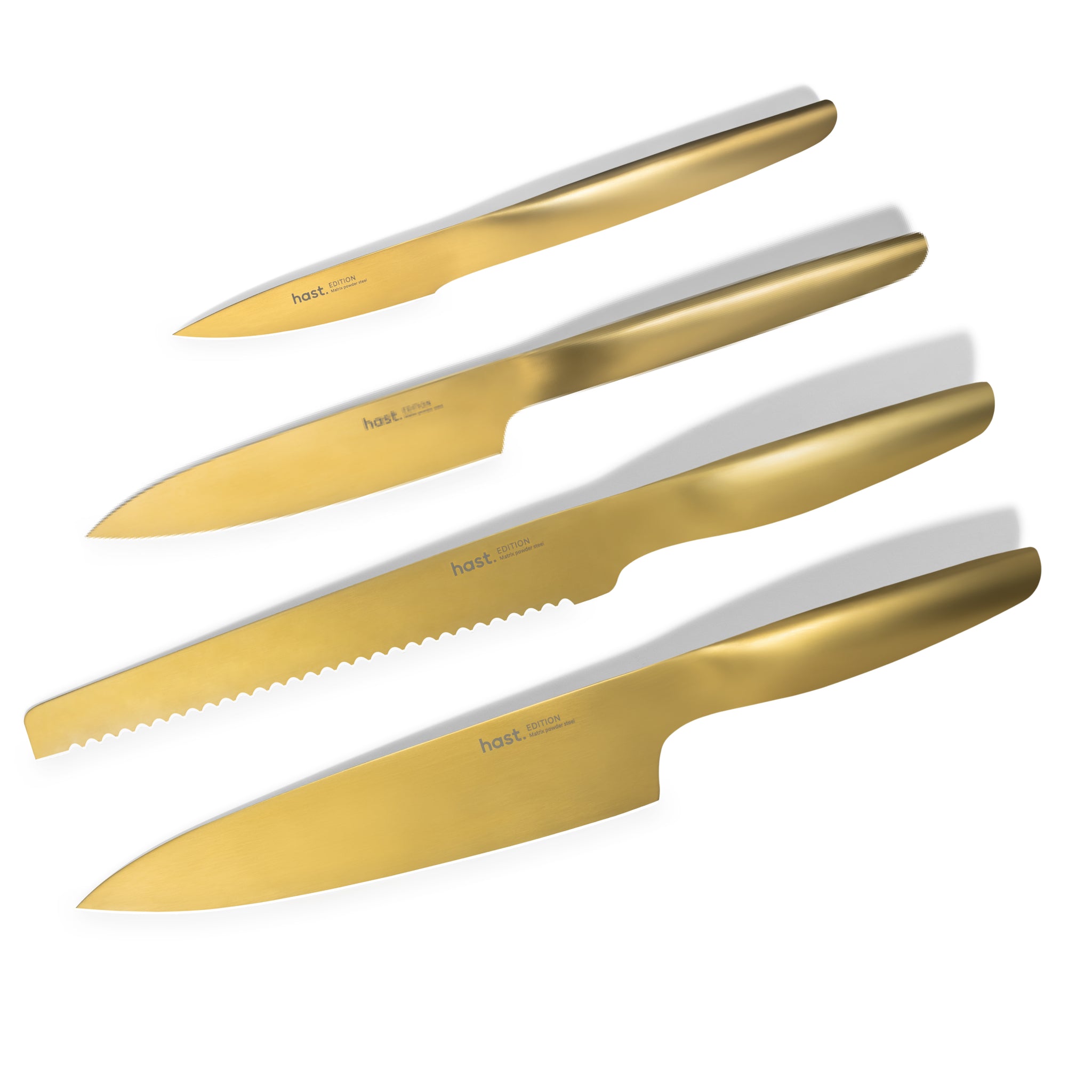 HAST. 4p Modern Knife Set by Hast | Edition Series - Gold